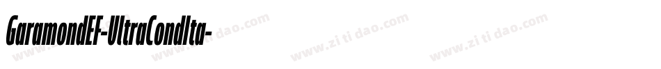 GaramondEF-UltraCondIta字体转换