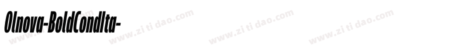 Olnova-BoldCondIta字体转换