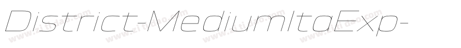 District-MediumItaExp字体转换