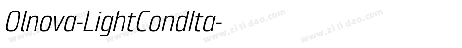 Olnova-LightCondIta字体转换