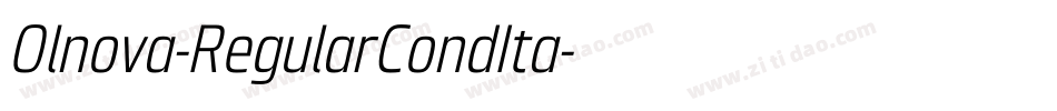 Olnova-RegularCondIta字体转换