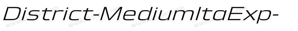 District-MediumItaExp字体转换