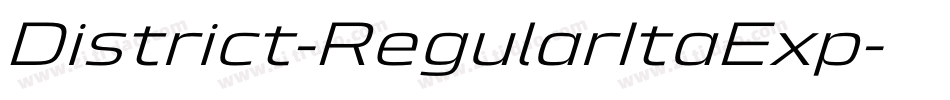 District-RegularItaExp字体转换