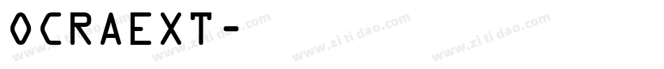 OCRAEXT字体转换