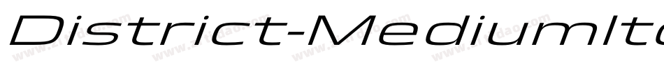 District-MediumItaExp字体转换