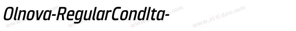Olnova-RegularCondIta字体转换