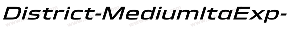 District-MediumItaExp字体转换