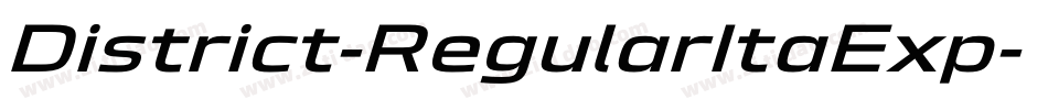 District-RegularItaExp字体转换