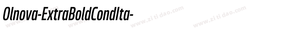 Olnova-ExtraBoldCondIta字体转换