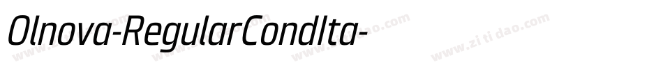 Olnova-RegularCondIta字体转换