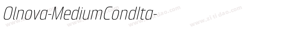 Olnova-MediumCondIta字体转换