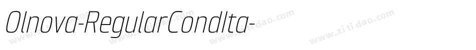 Olnova-RegularCondIta字体转换