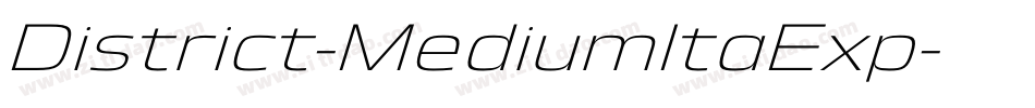District-MediumItaExp字体转换