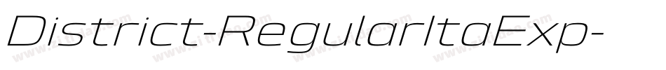 District-RegularItaExp字体转换