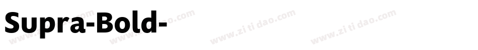 Supra-Bold字体转换 Supra-Bold字体转换