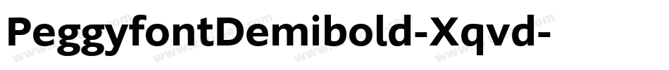 PeggyfontDemibold-Xqvd字体转换