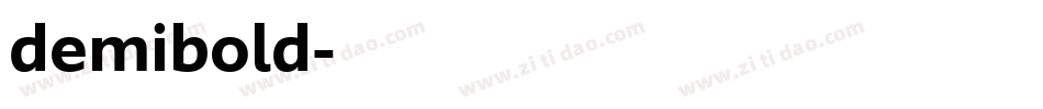 demibold字体转换