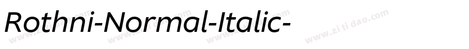 Rothni-Normal-Italic字体转换