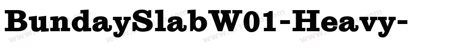 BundaySlabW01-Heavy字体转换