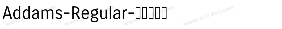 Addams-Regular字体转换