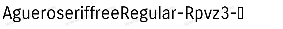 AgueroseriffreeRegular-Rpvz3字体转换