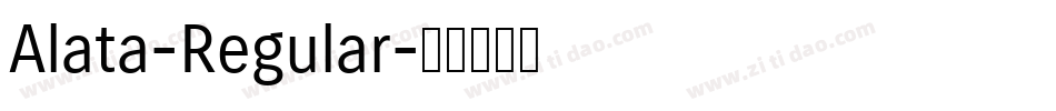 Alata-Regular字体转换