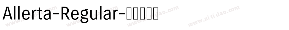 Allerta-Regular字体转换