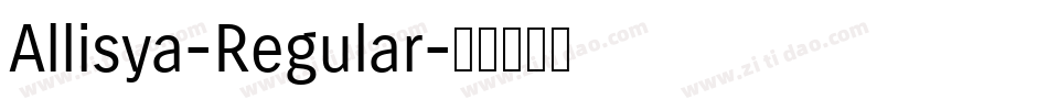 Allisya-Regular字体转换