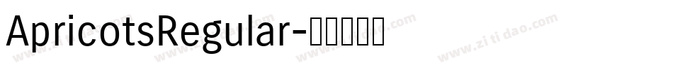 ApricotsRegular字体转换