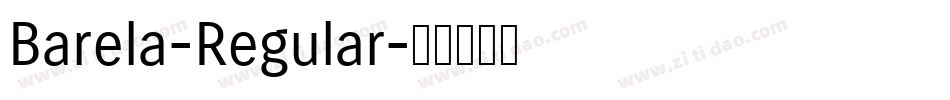 Barela-Regular字体转换
