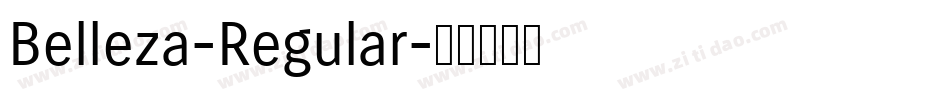 Belleza-Regular字体转换