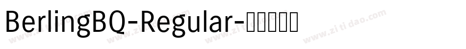 BerlingBQ-Regular字体转换