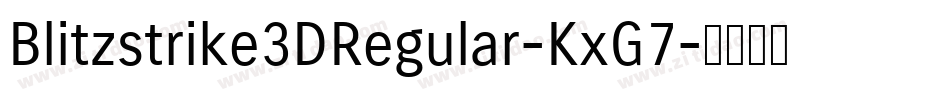 Blitzstrike3DRegular-KxG7字体转换