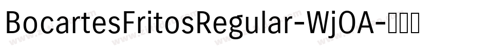 BocartesFritosRegular-WjOA字体转换