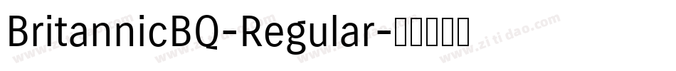 BritannicBQ-Regular字体转换