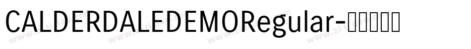 CALDERDALEDEMORegular字体转换