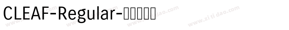 CLEAF-Regular字体转换