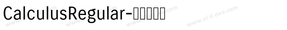 CalculusRegular字体转换