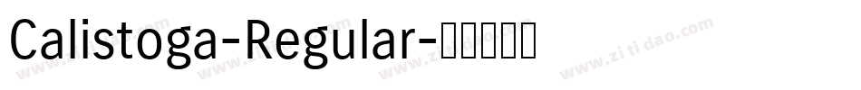 Calistoga-Regular字体转换