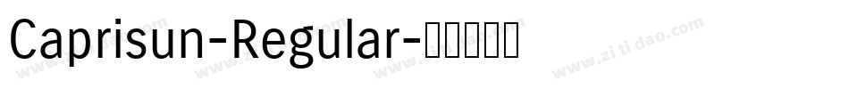 Caprisun-Regular字体转换