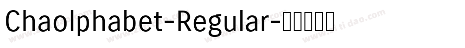Chaolphabet-Regular字体转换