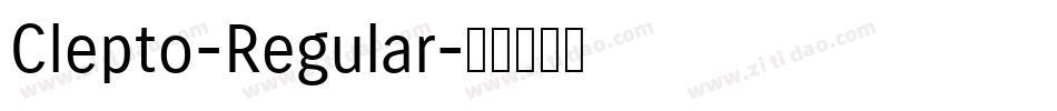 Clepto-Regular字体转换