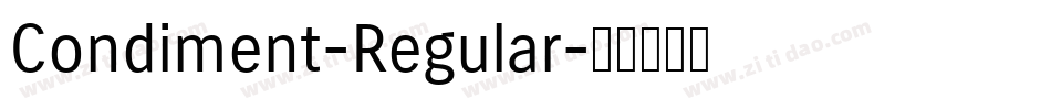 Condiment-Regular字体转换