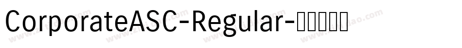 CorporateASC-Regular字体转换