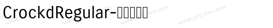 CrockdRegular字体转换