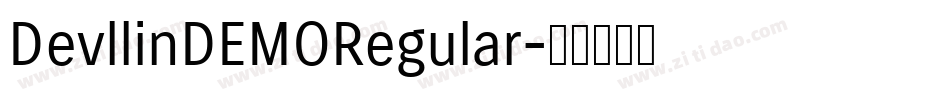 DevllinDEMORegular字体转换