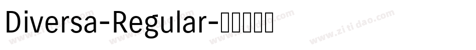 Diversa-Regular字体转换