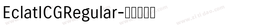 EclatICGRegular字体转换