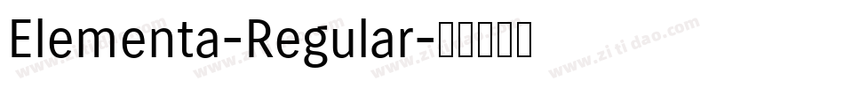 Elementa-Regular字体转换