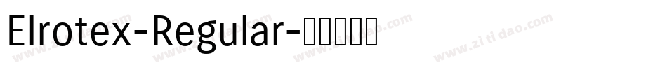 Elrotex-Regular字体转换